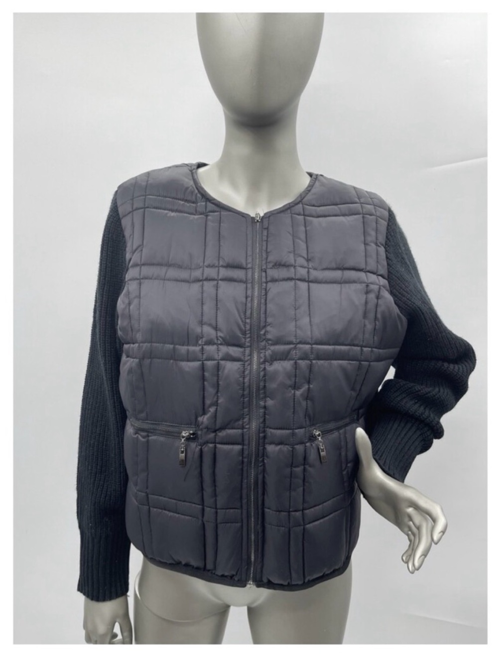 Rachel Zoe- Quilted Knit Sleeve Jacket